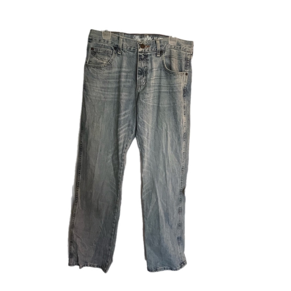 Men's Wrangler Light Blue Relaxed Bootcut Jeans Waist 32